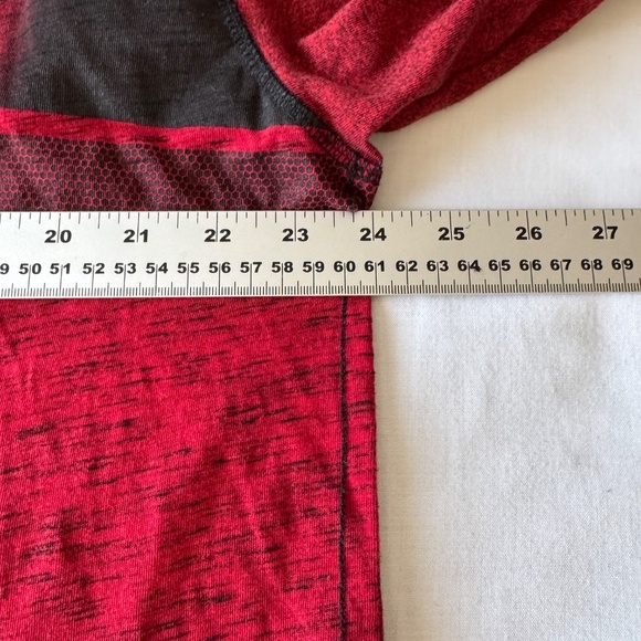 Dark Black by Projek Raw Men's Y2K T-Shirt Long Sleeve Marled Red XXL Streetwear - Picture 11 of 15